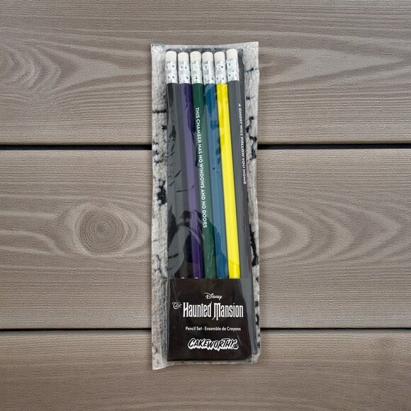 DISNEY The Haunted Mansion Set of 6 Pencil Set NEW NIP - Picture 1 of 2